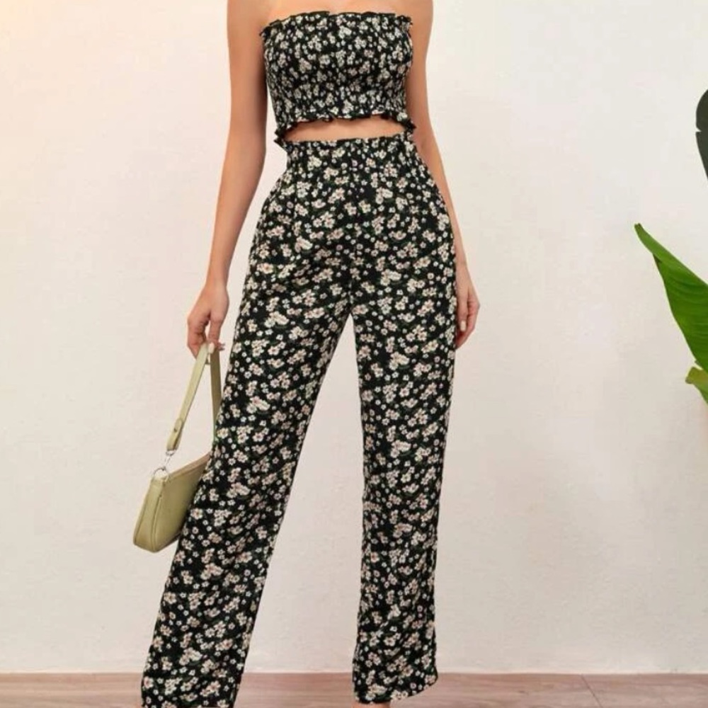 2 Piece Floral Pant Set